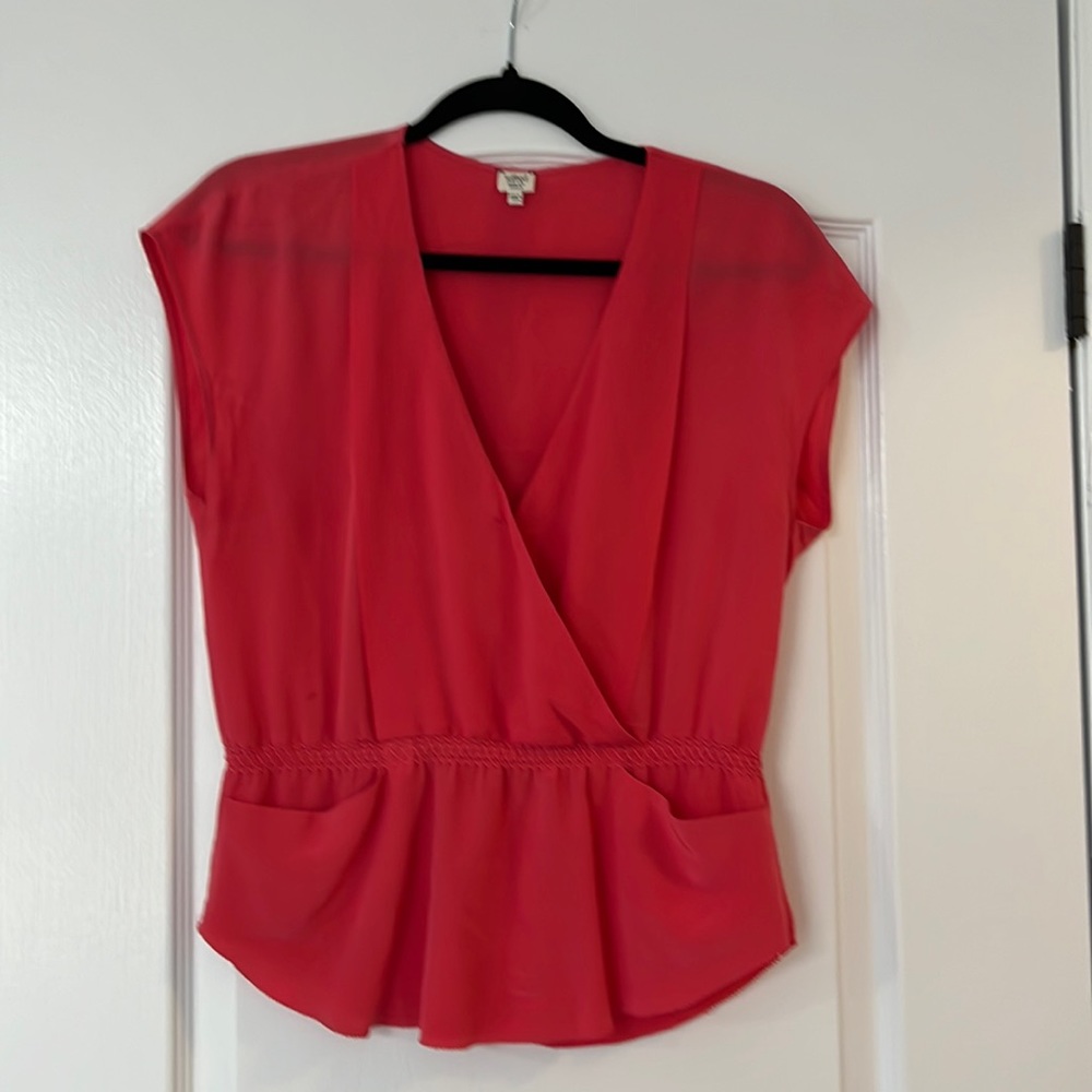 Wilfred silk peplum top size XS